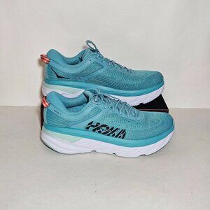 HOKA Bondi 7 Aquarelle Womens Sz 9.5Athletic Running Training Shoes Sneakers